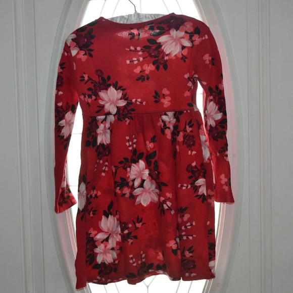 Old Navy Thermal Fit & Flare Girls Floral Dress Size 5T - Picture 3 of 4